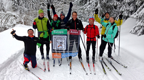 aktiv in der Gruppe beim Langlaufcamp